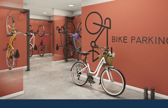Bicicletário com rack na parede — Vision Campestre
